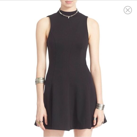 FREE PEOPLE | Cha Cha Black Fit & Flare Layla Skater Dress Women’s Size X-Small - Picture 2 of 14